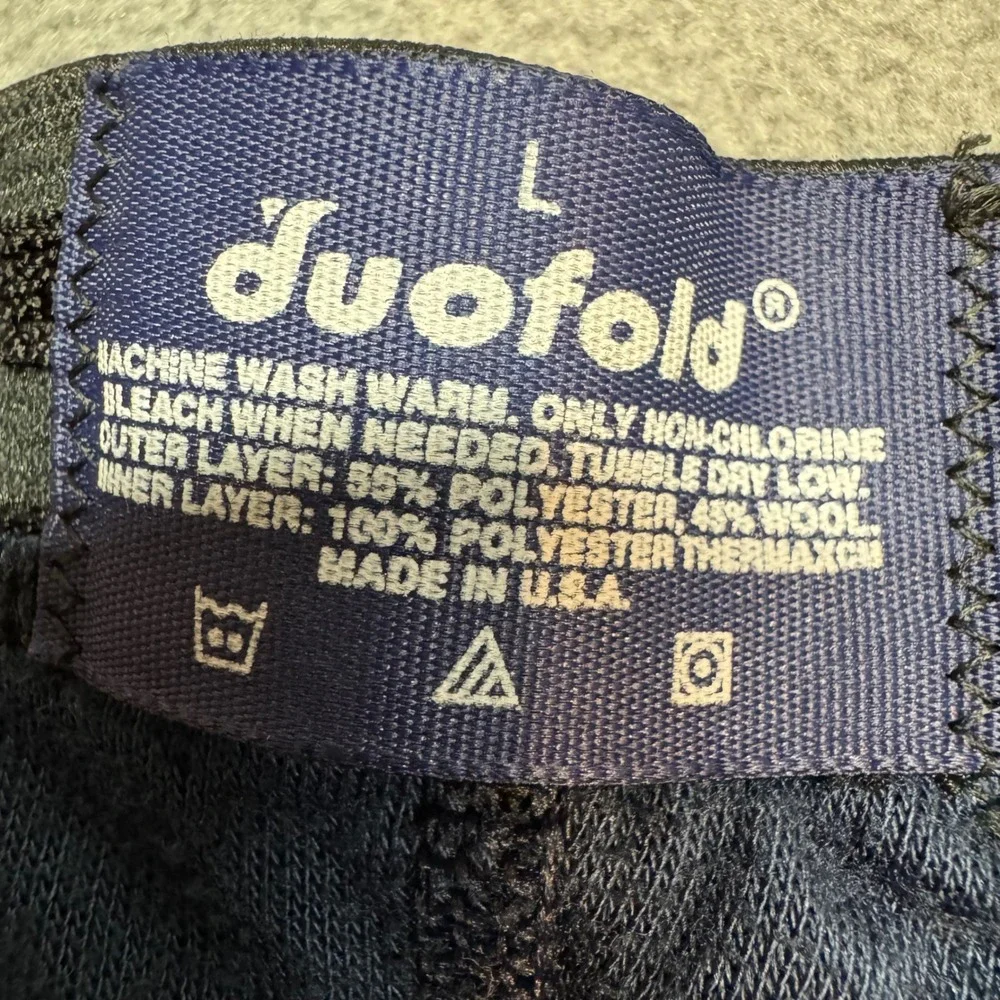 Vintage Duofold Thermal Long John Pant Baselayer Wool Blend L Navy Blue Outdoors